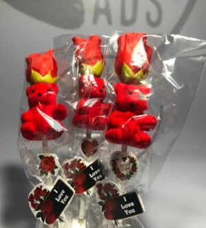 Rose with Red Teddy (1PC)