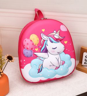 Pink Unicorn Kids School Bag