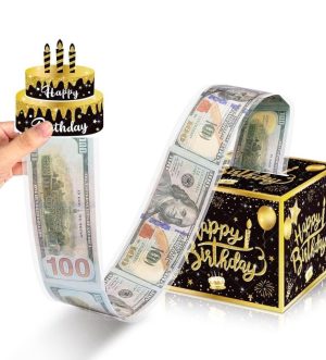 Happy Birthday Black Cash Box