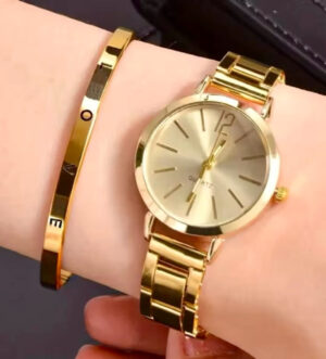 Quartz YN2 Gold Watch