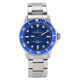 BJT Silver Steel Big Dial Gents Watch